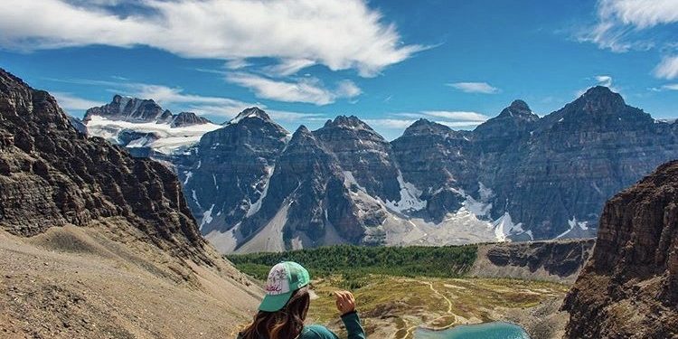 Woman overlooking Sentinel Pass. 5 Best Hikes: Banff, Alberta