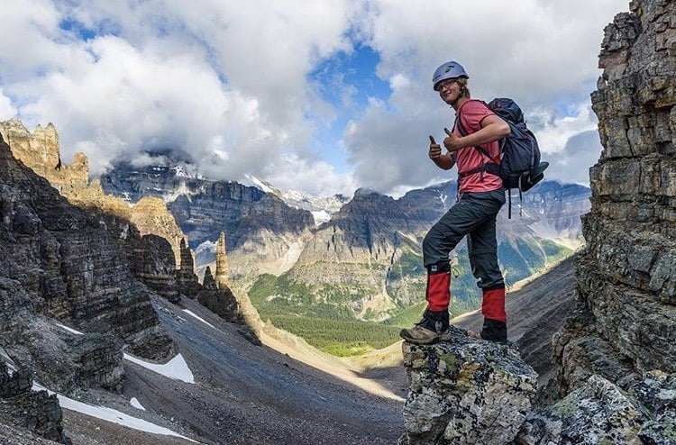 Man with climbing gear, overlooking Sentinel Pass. 5 Best Hikes: Banff, Alberta