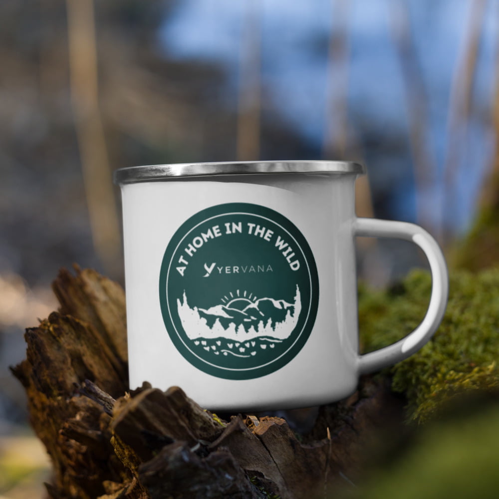 ‘At Home in The Wild’ Enamel Camp Mug