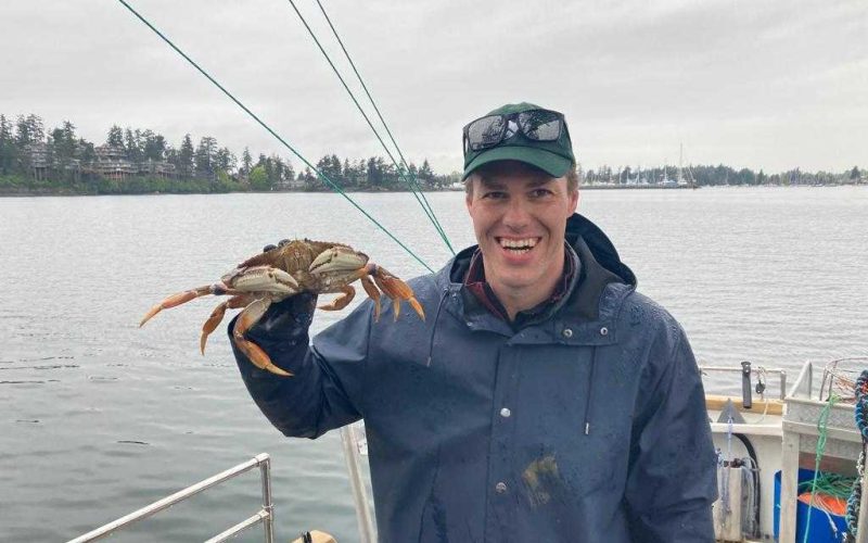 Yervana Team member Gabe with his Canadian Seafood catch
